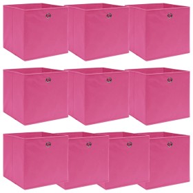 Cajas de almacenaje 10 uds tela rosa 32x32x32 cm de vidaXL, Cestas para almacenaje - Ref: Foro24-288347, Precio: 51,61 €, Des...
