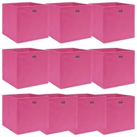Storage boxes 10 units pink fabric 32x32x32 cm by vidaXL, Storage baskets - Ref: Foro24-288347, Price: 50,61 €, Discount: %