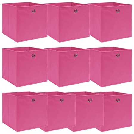 Aufbewahrungsboxen 10 Stück rosa Stoff 32x32x32 cm von vidaXL, Aufbewahrungskörbe - Ref: Foro24-288347, Preis: 51,61 €, Rabat...