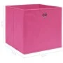 Storage boxes 10 units pink fabric 32x32x32 cm by vidaXL, Storage baskets - Ref: Foro24-288347, Price: 50,61 €, Discount: %