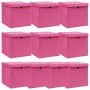 Cajas de almacenaje con tapas 10 uds tela rosa 32x32x32 cm de vidaXL, Cestas para almacenaje - Ref: Foro24-288348, Precio: 64...