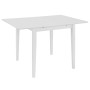 Mesa de comedor extensible blanca (80-120)x80x74 cm MDF