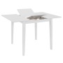 Mesa de comedor extensible blanca (80-120)x80x74 cm MDF