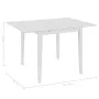 Extendable white MDF dining table (80-120)x80x74 cm by vidaXL, Kitchen and dining tables - Ref: Foro24-247626, Price: 210,29 ...