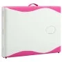 Camilla de masaje plegable 2 zonas aluminio blanco y rosa de vidaXL, Mesas de masaje - Ref: Foro24-110234, Precio: 149,01 €, ...