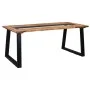 Solid acacia wood and glass dining table 180x90x75cm by vidaXL, Kitchen and dining tables - Ref: Foro24-288067, Price: 329,82...