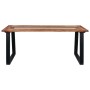 Mesa de comedor de madera maciza de acacia y vidrio 180x90x75cm de vidaXL, Mesas de cocina y de comedor - Ref: Foro24-288067,...