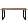 Solid acacia wood and glass dining table 180x90x75cm by vidaXL, Kitchen and dining tables - Ref: Foro24-288067, Price: 329,82...