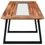 Solid acacia wood and glass dining table 180x90x75cm by vidaXL, Kitchen and dining tables - Ref: Foro24-288067, Price: 329,82...