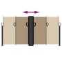 Taupe gray retractable side awning 120x1200 cm by vidaXL, Umbrellas - Ref: Foro24-4004799, Price: 111,47 €, Discount: %