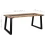 Solid acacia wood and glass dining table 180x90x75cm by vidaXL, Kitchen and dining tables - Ref: Foro24-288067, Price: 329,82...