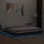 Estructura cama con luces LED madera marrón roble 150x200 cm de vidaXL, Camas y somieres - Ref: Foro24-3281097, Precio: 189,2...