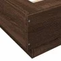 Bed frame with LED lights oak brown wood 150x200 cm by vidaXL, Beds and slatted bases - Ref: Foro24-3281097, Price: 187,07 €,...