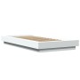White engineered wood bed frame with LED 90x200 cm by vidaXL, Beds and slatted bases - Ref: Foro24-3281119, Price: 161,38 €, ...