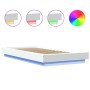 Weißer Bettrahmen aus Holzwerkstoff mit LED 90x200 cm von vidaXL, Betten und Lattenroste - Ref: Foro24-3281119, Preis: 161,38...