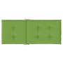 Cojines silla respaldo alto 4 uds tela verde melange 120x50x4cm