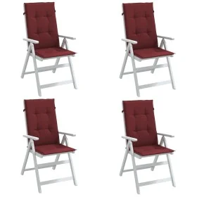 Kissen für Hochlehner, 4 Stück, roter Melange-Stoff von vidaXL, Kissen für Stühle und Sofas - Ref: Foro24-4002440, Preis: 63,...