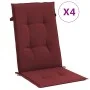 Kissen für Hochlehner, 4 Stück, roter Melange-Stoff von vidaXL, Kissen für Stühle und Sofas - Ref: Foro24-4002440, Preis: 64,...