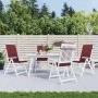 Kissen für Hochlehner, 4 Stück, roter Melange-Stoff von vidaXL, Kissen für Stühle und Sofas - Ref: Foro24-4002440, Preis: 64,...