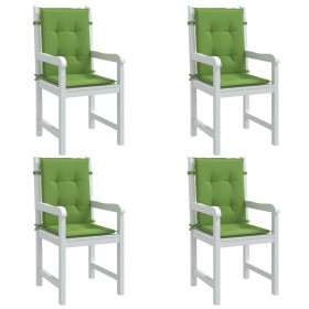 Cojines silla respaldo bajo 4 ud tela verde melange 100x50x4 cm de vidaXL, Cojines para sillas y sofás - Ref: Foro24-4002461,...
