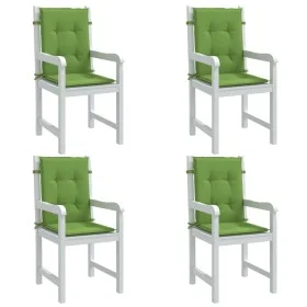 Kissen für niedrige Rückenlehne, 4 Einheiten, grüner Melange-Stoff, 100 x 50 x 4 cm von vidaXL, Kissen für Stühle und Sofas -...
