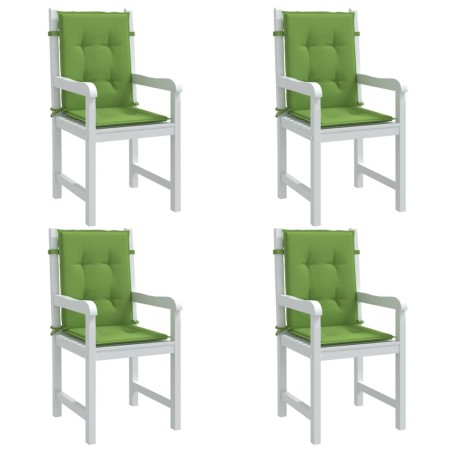 Kissen für niedrige Rückenlehne, 4 Einheiten, grüner Melange-Stoff, 100 x 50 x 4 cm von vidaXL, Kissen für Stühle und Sofas -...
