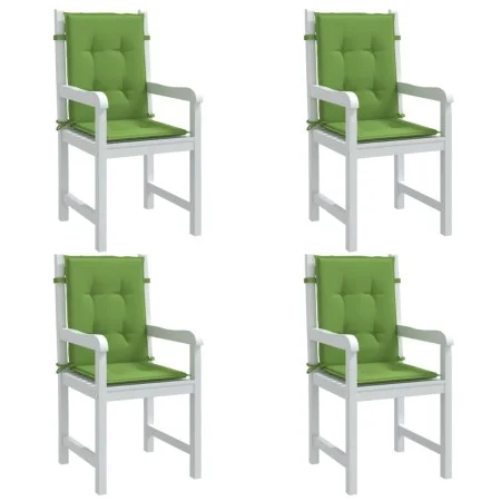 Low back chair cushions 4 units green melange fabric 100x50x4 cm by vidaXL, Cushions for chairs and sofas - Ref: Foro24-40024...
