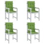 Low back chair cushions 4 units green melange fabric 100x50x4 cm by vidaXL, Cushions for chairs and sofas - Ref: Foro24-40024...