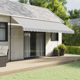 Replacement awning border fabric anthracite white stripes 5 m by vidaXL, Awnings - Ref: Foro24-367790, Price: 15,23 €, Discou...