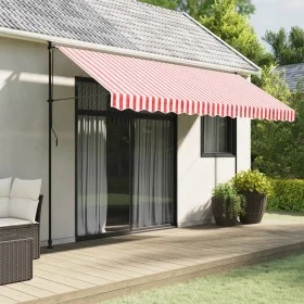 Red and white striped replacement awning valance fabric 4 m by vidaXL, Awnings - Ref: Foro24-367800, Price: 14,39 €, Discount: %