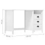 Hill desk with 3 pine wood drawers 120x50x74 cm by vidaXL, Desks - Ref: Foro24-288996, Price: 143,53 €, Discount: %