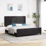 Estructura de cama con cabecera Negro 180 x 200 cm Terciopelo