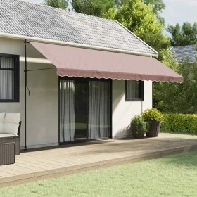 Brown striped replacement awning valance fabric 5 m by vidaXL, Awnings - Ref: Foro24-367784, Price: 15,45 €, Discount: %