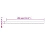 Replacement awning border fabric anthracite white stripes 3 m by vidaXL, Awnings - Ref: Foro24-367786, Price: 13,24 €, Discou...