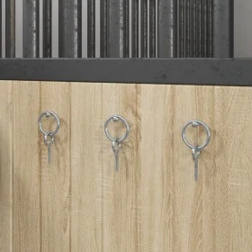 Hakenringe mit Augenschrauben 3 Stück silberner Stahl von vidaXL, Pferdefutter - Ref: Foro24-172471, Preis: 11,69 €, Rabatt: %