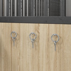 Hakenringe mit Augenschrauben 3 Stück silberner Stahl von vidaXL, Pferdefutter - Ref: Foro24-172471, Preis: 11,88 €, Rabatt: %