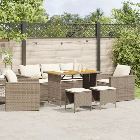 Juego de sofás jardín con cojines 6 pzas ratán sintético beige by vidaXL, Garden sets - Ref: Foro24-3213558, Price: 547,10 €,...