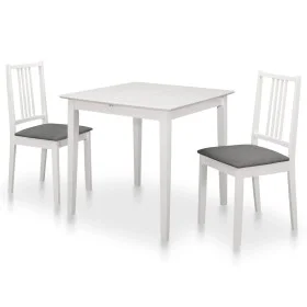 Esszimmermöbel-Set 3-teilig aus weißem MDF von vidaXL, Möbelsets für Küchen und Esszimmer - Ref: Foro24-276395, Preis: 317,67...