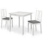 Esszimmermöbel-Set 3-teilig aus weißem MDF von vidaXL, Möbelsets für Küchen und Esszimmer - Ref: Foro24-276395, Preis: 317,67...