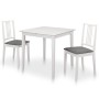 Juego de muebles de comedor 3 piezas MDF blanco