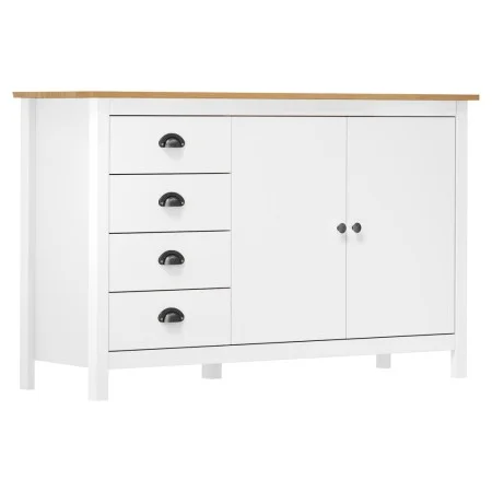 Hill Nachttisch aus massivem weißem Kiefernholz 130x40x80 cm von vidaXL, Sideboards - Ref: Foro24-288934, Preis: 184,92 €, Ra...
