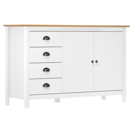 Hill Nachttisch aus massivem weißem Kiefernholz 130x40x80 cm von vidaXL, Sideboards - Ref: Foro24-288934, Preis: 204,14 €, Ra...