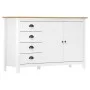 Hill Nachttisch aus massivem weißem Kiefernholz 130x40x80 cm von vidaXL, Sideboards - Ref: Foro24-288934, Preis: 184,92 €, Ra...