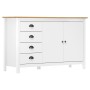 Hill Nachttisch aus massivem weißem Kiefernholz 130x40x80 cm von vidaXL, Sideboards - Ref: Foro24-288934, Preis: 204,14 €, Ra...