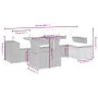 6-piece garden furniture set and gray synthetic rattan cushions by vidaXL, Garden sets - Ref: Foro24-3272614, Price: 401,24 €...