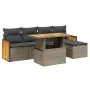 6-teiliges Gartenmöbel-Set und graue synthetische Rattankissen von vidaXL, Gartensets - Ref: Foro24-3273937, Preis: 388,75 €,...