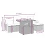 6-teiliges Gartenmöbel-Set und graue synthetische Rattankissen von vidaXL, Gartensets - Ref: Foro24-3273937, Preis: 388,75 €,...