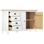 Hill Nachttisch aus massivem weißem Kiefernholz 130x40x80 cm von vidaXL, Sideboards - Ref: Foro24-288934, Preis: 184,92 €, Ra...