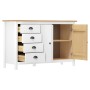 Hill Nachttisch aus massivem weißem Kiefernholz 130x40x80 cm von vidaXL, Sideboards - Ref: Foro24-288934, Preis: 204,14 €, Ra...