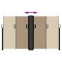 Taupe gray retractable side awning 140x600 cm by vidaXL, Umbrellas - Ref: Foro24-4004619, Price: 121,93 €, Discount: %